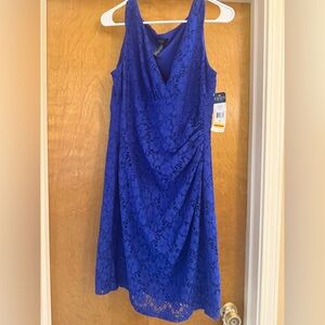 Cache Royal Blue Lace Midi Dress